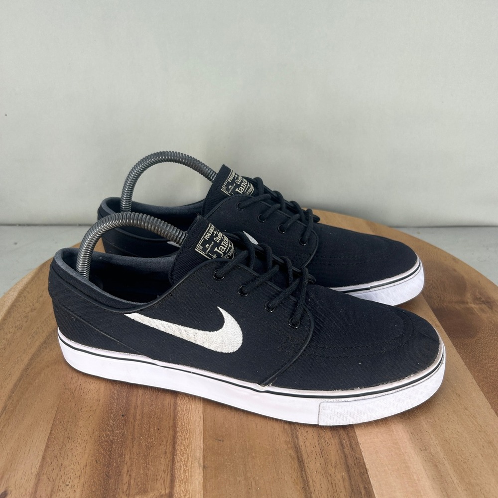 Nike SB Stefan Janoski Black White Canvas Skate Shoes 615957-028 Mens Size 8
